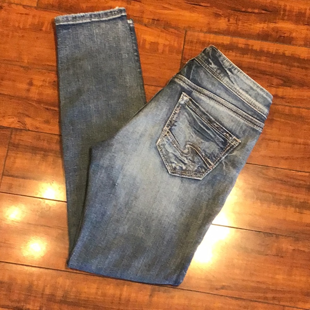 Silver ankle/ crop jeans